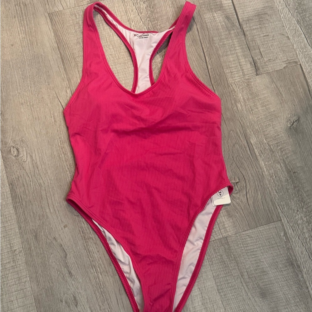 Calvin Klein Pink Racerback One-Piece Swimsuit